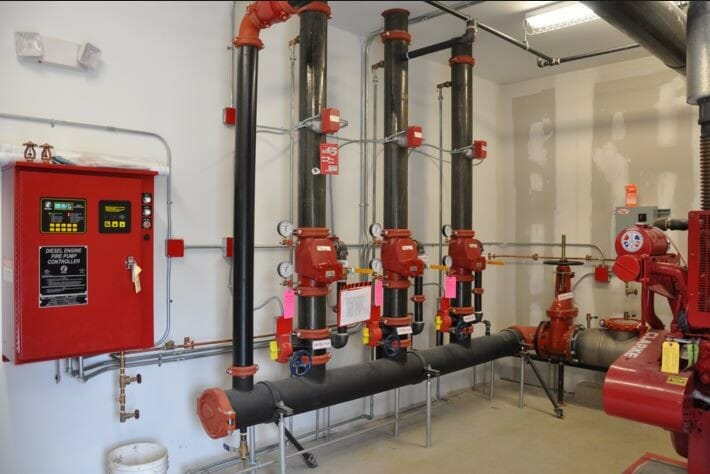 Fire suppression mechanical room